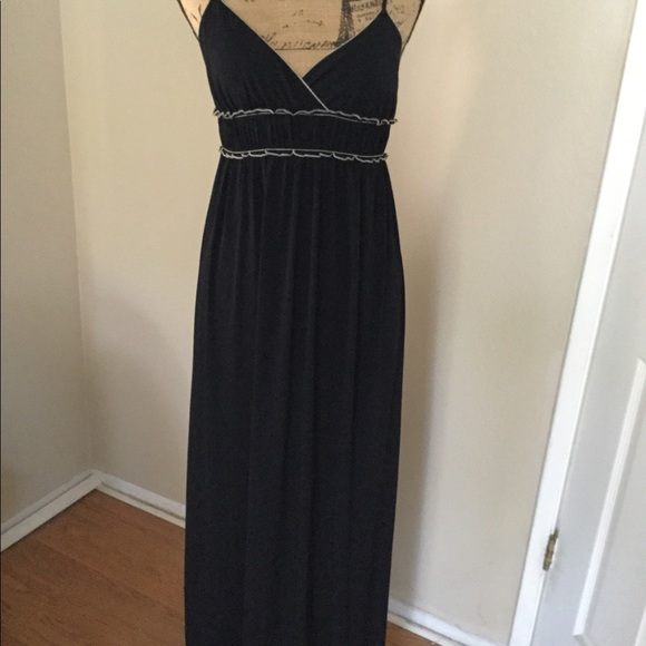 Max Studio Spaghetti Strap Black Maxi 